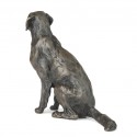 Bronze Dog Sculpture: Sitting Golden Retriever by Sue Maclaurin