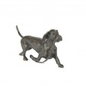 Bronze Dog Sculpture: Wire Haired Dachshund Trotting  