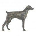 Bronze Dog Sculpture: Standing Dobermann