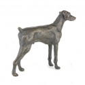 Bronze Dog Sculpture: Standing Dobermann