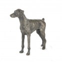 Bronze Dog Sculpture: Standing Dobermann