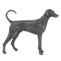 Bronze Dog Sculpture: Standing Dobermann (Full Tail)