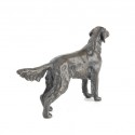 Bronze Dog Sculpture: Flat Coated Retriever
