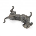 Bronze Dog Sculpture: Rolling Dachshund