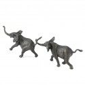 Bronze Elephant Sculpture: Large Follow Me (Baby Elephants)