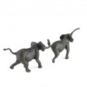 Bronze Elephant Sculpture: Large Follow Me (Baby Elephants)