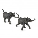 Bronze Elephant Sculpture: Large Follow Me (Baby Elephants)