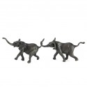 Bronze Elephant Sculpture: Large Follow Me (Baby Elephants)