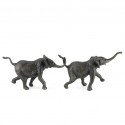 Bronze Elephant Sculpture: Large Follow Me (Baby Elephants)
