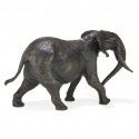 Bronze Elephant Sculpture: Large Walking Elephant by Jonathan Sanders