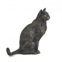 Bronze Cat Sculpture: Sitting Cat II by Sue Maclaurin