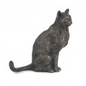 Bronze Cat Sculpture: Sitting Cat II by Sue Maclaurin