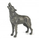 Bronze Wolf Sculpture: Howling Wolf by Sue Maclaurin