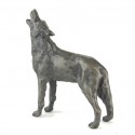 Bronze Wolf Sculpture: Howling Wolf by Sue Maclaurin