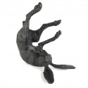 Bronze Hare Sculpture: Garden Rolling Hare by Sue Maclaurin (Life Size)