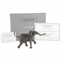 Bronze Elephant Sculpture: Large Walking Baby Elephant by Jonathan Sanders