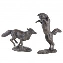 Bronze Fox Sculpture: Running Fox by Sue Maclaurin