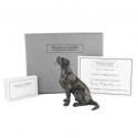 Bronze Dog Sculpture: Sitting Labrador II by Sue Maclaurin