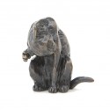 Bronze Cat Sculpture: Washing Cat Maquette by Sue Maclaurin