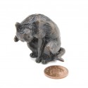 Bronze Cat Sculpture: Washing Cat Maquette by Sue Maclaurin