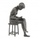 Wedgwood Museum Original Bronze Sculpture: Large Seated Boy by Jonathan Sanders