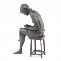 Wedgwood Museum Original Bronze Sculpture: Large Seated Boy by Jonathan Sanders