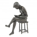 Wedgwood Museum Original Bronze Sculpture: Large Seated Boy by Jonathan Sanders