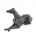 Bronze Dog Sculpture: Lying Greyhound