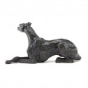 Bronze Dog Sculpture: Lying Greyhound