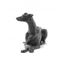 Bronze Dog Sculpture: Lying Greyhound