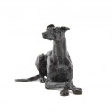 Bronze Dog Sculpture: Lying Greyhound