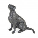 Bronze Dog Sculpture: Sitting Labrador II by Sue Maclaurin