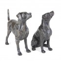 Bronze Dog Sculpture: Sitting Labrador II by Sue Maclaurin