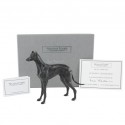 Bronze Dog Sculpture: Standing Greyhound