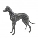 Bronze Dog Sculpture: Standing Greyhound