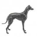 Bronze Dog Sculpture: Standing Greyhound