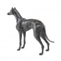 Bronze Dog Sculpture: Standing Greyhound