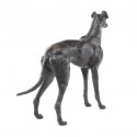 Bronze Dog Sculpture: Standing Greyhound