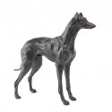 Bronze Dog Sculpture: Standing Greyhound