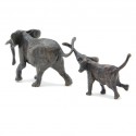 Bronze Elephant Sculpture: Elephant Mother and Baby Maquette by Jonathan Sanders