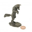 Bronze Fox Sculpture: Pouncing Fox Maquette