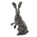 Bronze Hare Sculpture: Alert Hare Maquette by Sue Maclaurin