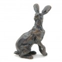 Bronze Hare Sculpture: Listening Hare Maquette by Sue Maclaurin