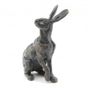 Bronze Hare Sculpture: Listening Hare Maquette by Sue Maclaurin