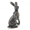 Bronze Hare Sculpture: Listening Hare Maquette by Sue Maclaurin