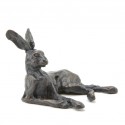 Bronze Hare Sculpture: Lying Hare Maquette by Sue Maclaurin