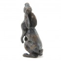 Bronze Hare Sculpture: Moon Gazing Hare Maquette by Sue Maclaurin
