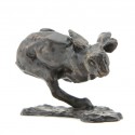 Bronze Hare Sculpture: Racing Hare Maquette by Sue Maclaurin