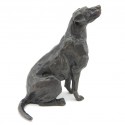Bronze Dog Sculpture: Sitting Labrador by Sue Maclaurin