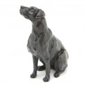 Bronze Dog Sculpture: Sitting Labrador by Sue Maclaurin